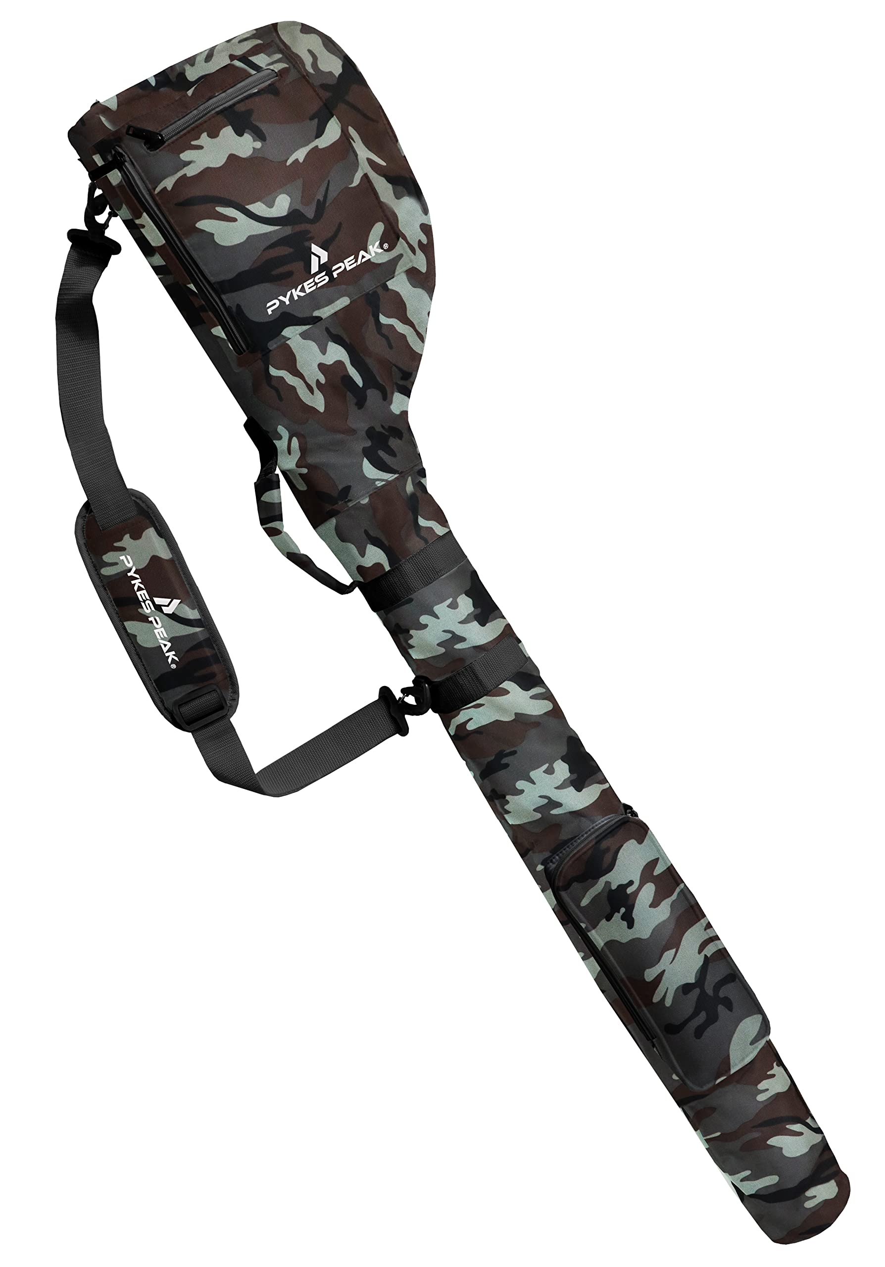 

PYKES PEAK [Folding Compact] Club Case Golf 8 Golf Bag Golf Bag for Playing, Ultra Light, For Practice, 3 Pockets, 10 Colors, 440g [Camouflage 2]