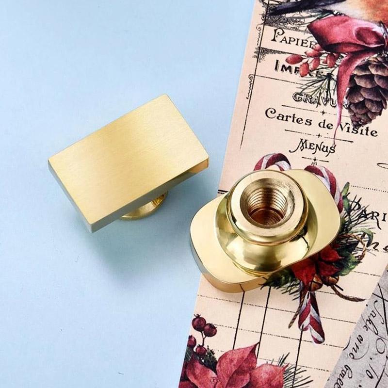Blank Wax Seal Fire Lacquer Seal Copper Head Round Heart Shape Sealing Wax Stamps for Scrapbooking Invitation Greeting Card Seal