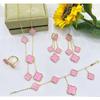 5-Piece Set New Four-Leaf Clover Jewelry Set Fashion Tassel Earrings Temperament Simple Versatile Senior Sense Of Necklace Earrings Bracelet Set