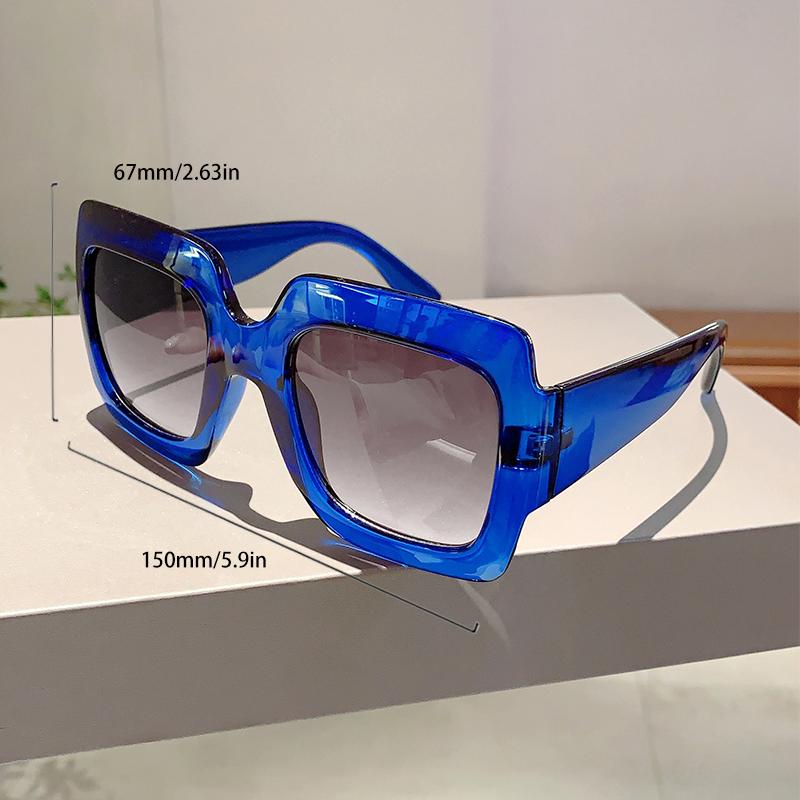 Oversized Square Sunglasses Women  Fashion Vintage Candy Color Sun Glasses Ins Trendy Stylish Design Outdoor Shades