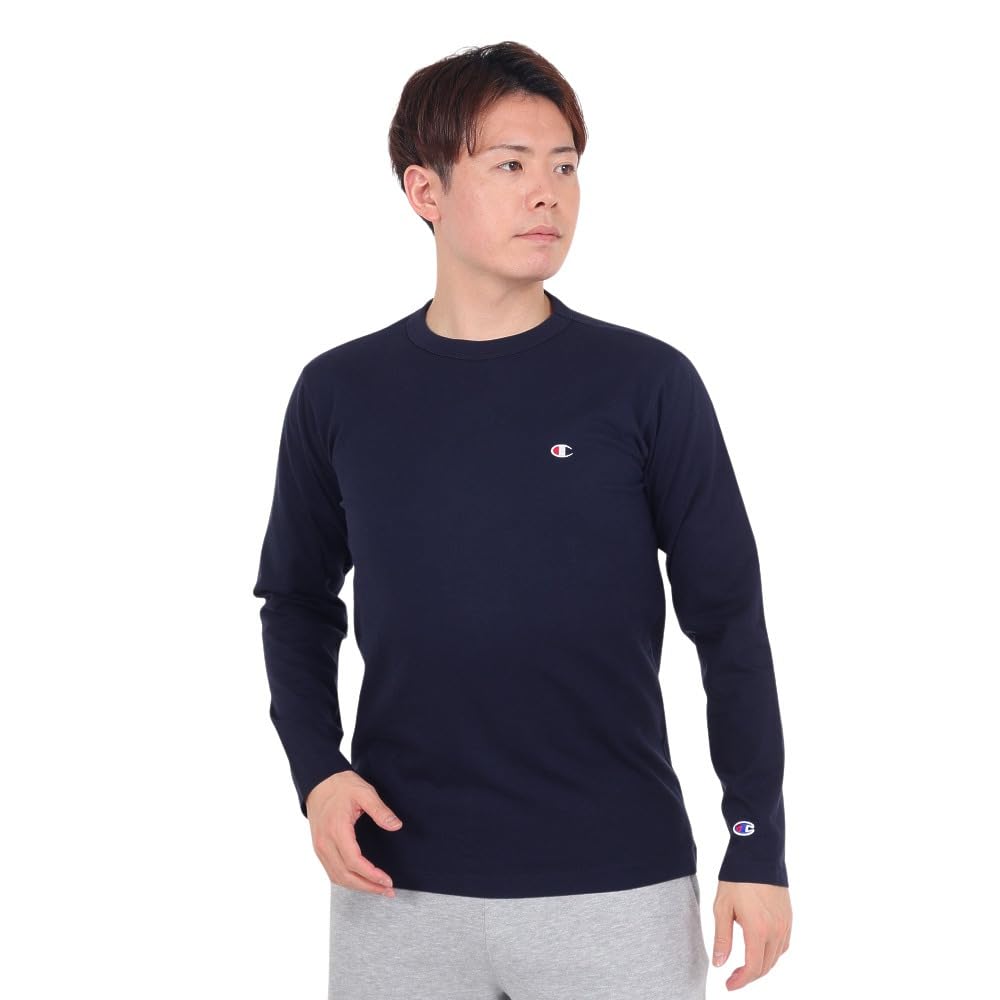 Champion Long Sleeve Cotton Long Japanese 100% T-Shirt, Basic, Standard, C3-Y428
