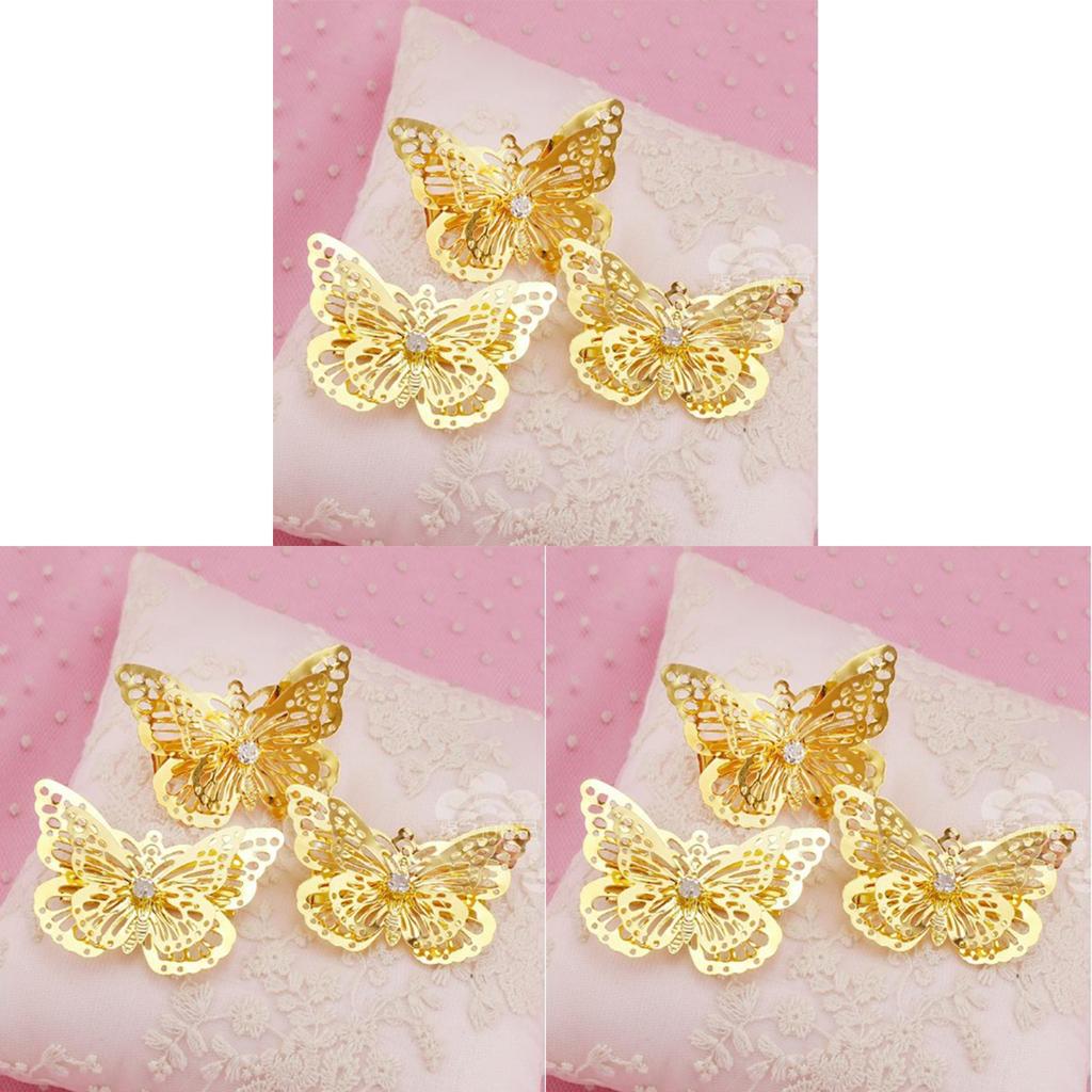 Stunning Bungo Stray Dogs Akiko Yosano Golden Butterfly Hair Clip Accessory
