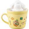 San Art Sanrio Pom Pom Purin Insulated with 12 x 13 230 Latte Art Birthday Mug, Lid, Approx. cm, mL, Mug, Merchandise, Gift, Yellow, SAN4551-5
