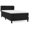 3127351 vidaXL Divan Bed with Mattress Black 90x200 Cm Velvet