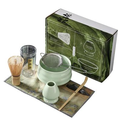 4-7pcs/set Handmade Home Easy Clean Matcha Tea Set Tool Stand Kit Bowl Whisk Scoop Gift Ceremony Traditional Japanese Accessorie