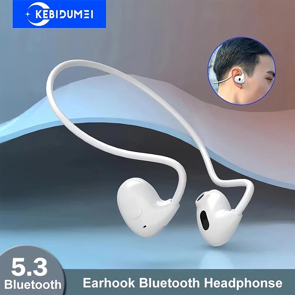 Bluetooth 5.3 Kopfhörer Ohrbügel Drahtlose Kopfhörer HiFi Stereo Geräuschunterdrückung Ohrstöpsel Sport Headset für Smartphones