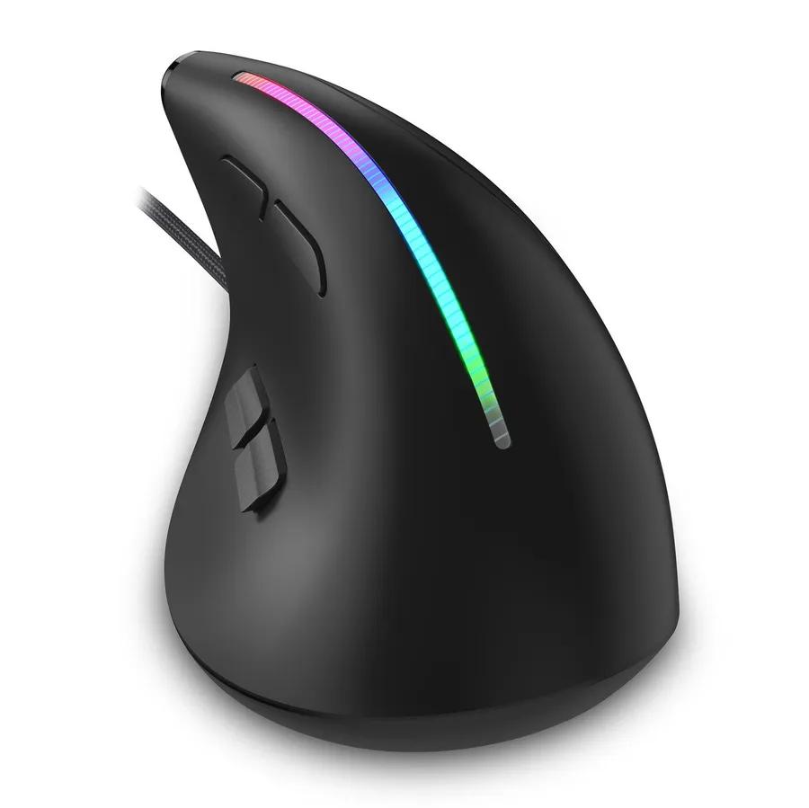 Xiaomi Gaming mouse wired T-50, gaming optical ergonomic mouse with RGB backlight, up to 12800 DPI, programmable keys, black