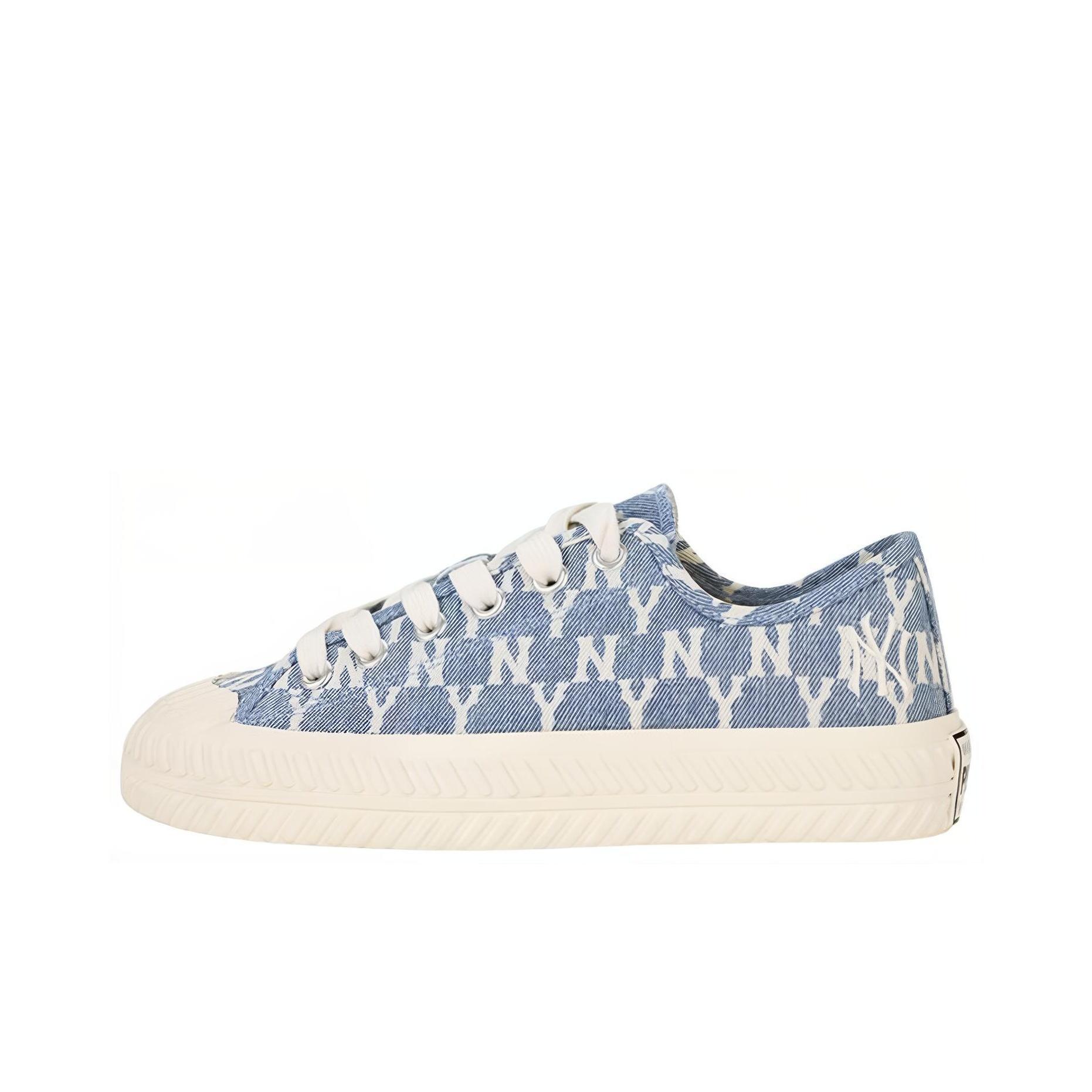 MLB Playball New York Yankees Casual Slipbestendig Duurzaam Ademend Lichtgewicht Lage Top Canvas Schoenen Unisex sneaker Blauw Wit 32SHPM011-50U 39