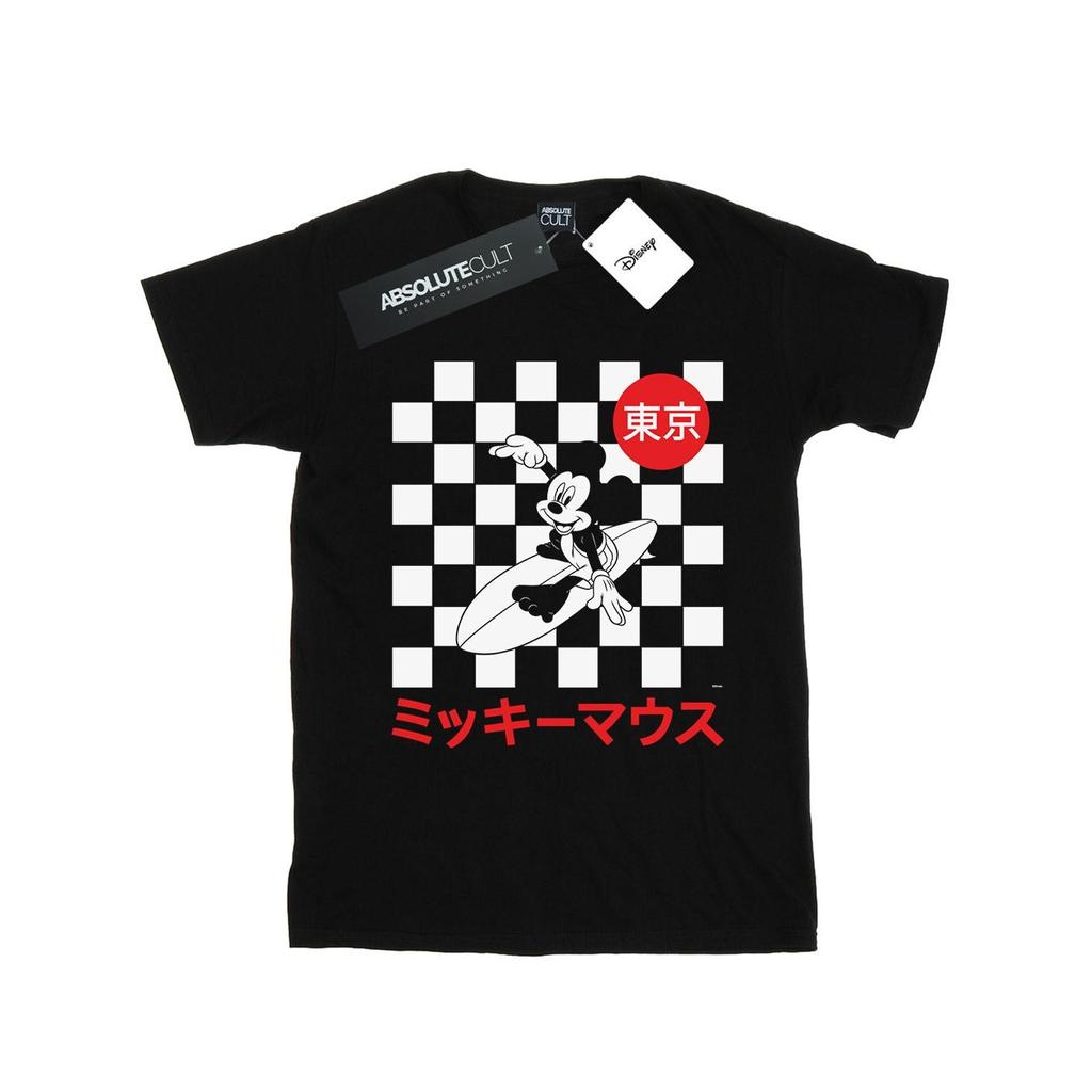 Disney Womens/Ladies Mickey Mouse Surfing Cotton Boyfriend T-Shirt