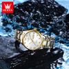 OLEVS 5563 Men's Watch Stainless Steel Waterproof Luminous Classic Business Wristwatch Luxury Diamond Scale Quartz Watch for Men