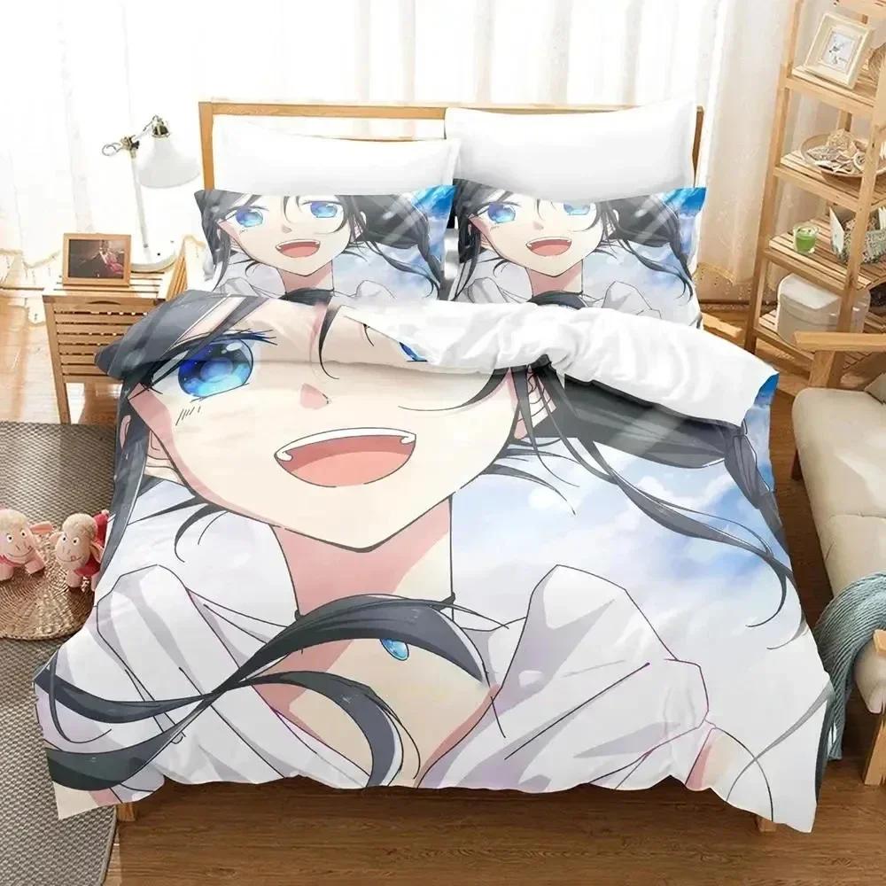 3D Anime Cute Weathering with You Bedding Set Duvet Cover Quilt Cover Pillowcase Comforter King Queen Size For Boys Adult