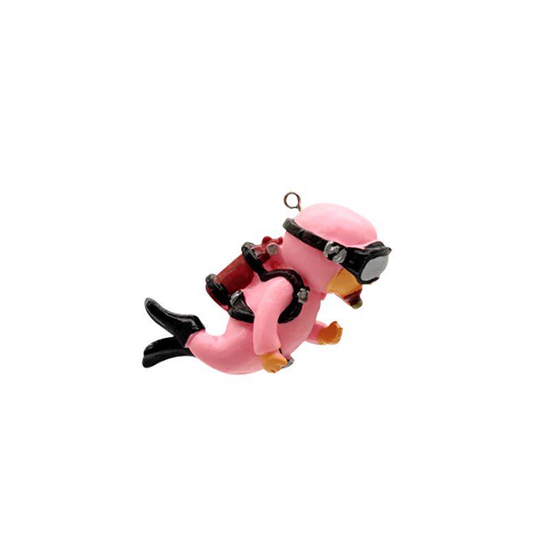 "Blue Diver Fish Tank Ornaments Set: Fat Man Figure & Floating Balls for Underwater Decor"