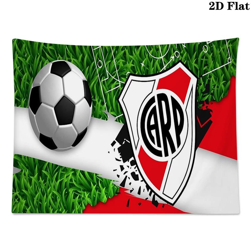 River Plate Logo Wall Tapestry Aesthetic Wall Hanging Printed Fabric Blanket Decorative Tapestries for Bedroom Living Room Home Decor