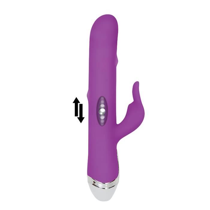 Vibromasseur - Dancing Pearl - Lapin Violet - Silicone - Vibrant - Moyen