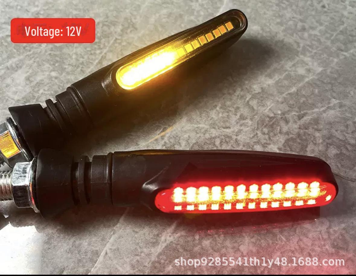 

Двухцветный светодиодный указатель поворота для мотоцикла с дневными ходовыми огнями - универсальный 12 В