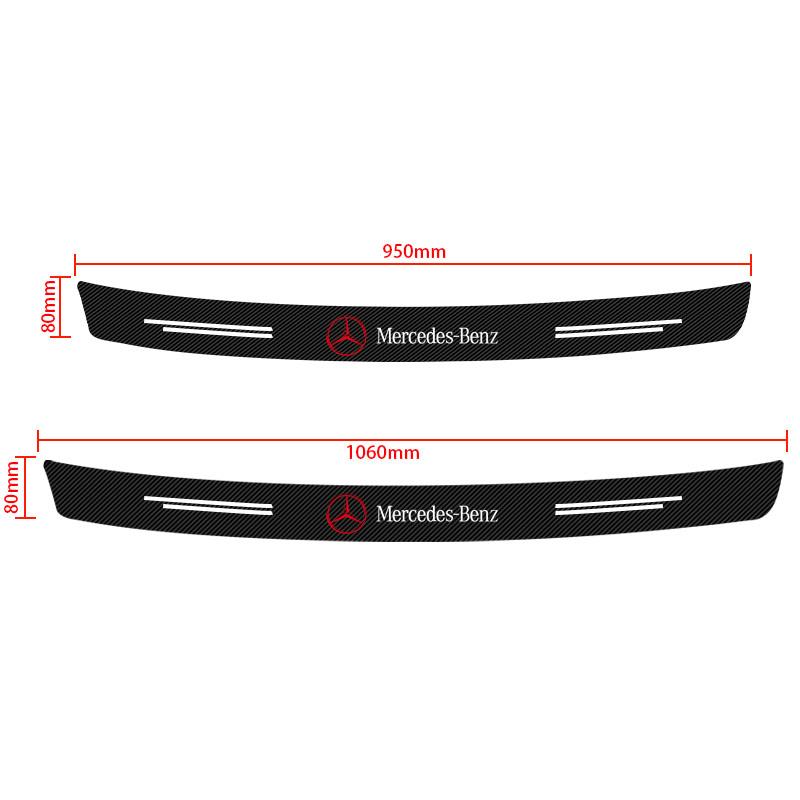 1pcs Carbon Fiber Car Trunk Rear Bumper Sticker Guard Plate Protector For Mercedes-Benz CLA CES CLS SLK GLK CLK SLS CLG GLE GLC GLB EQC GLA GLS SLC