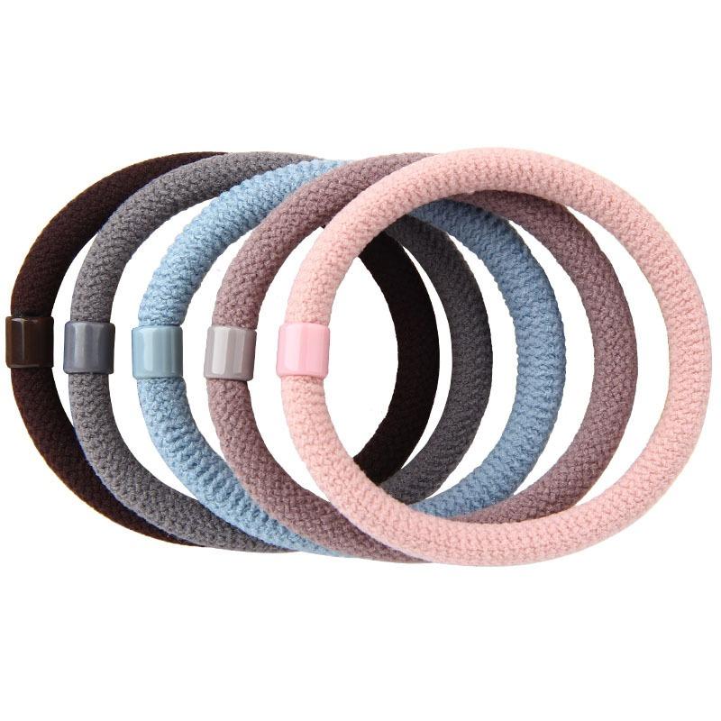 

Thickened Rubber Band Hair Tie High-elasticity Beaded Nylon Mesh Hair Tie 52#(1pc)