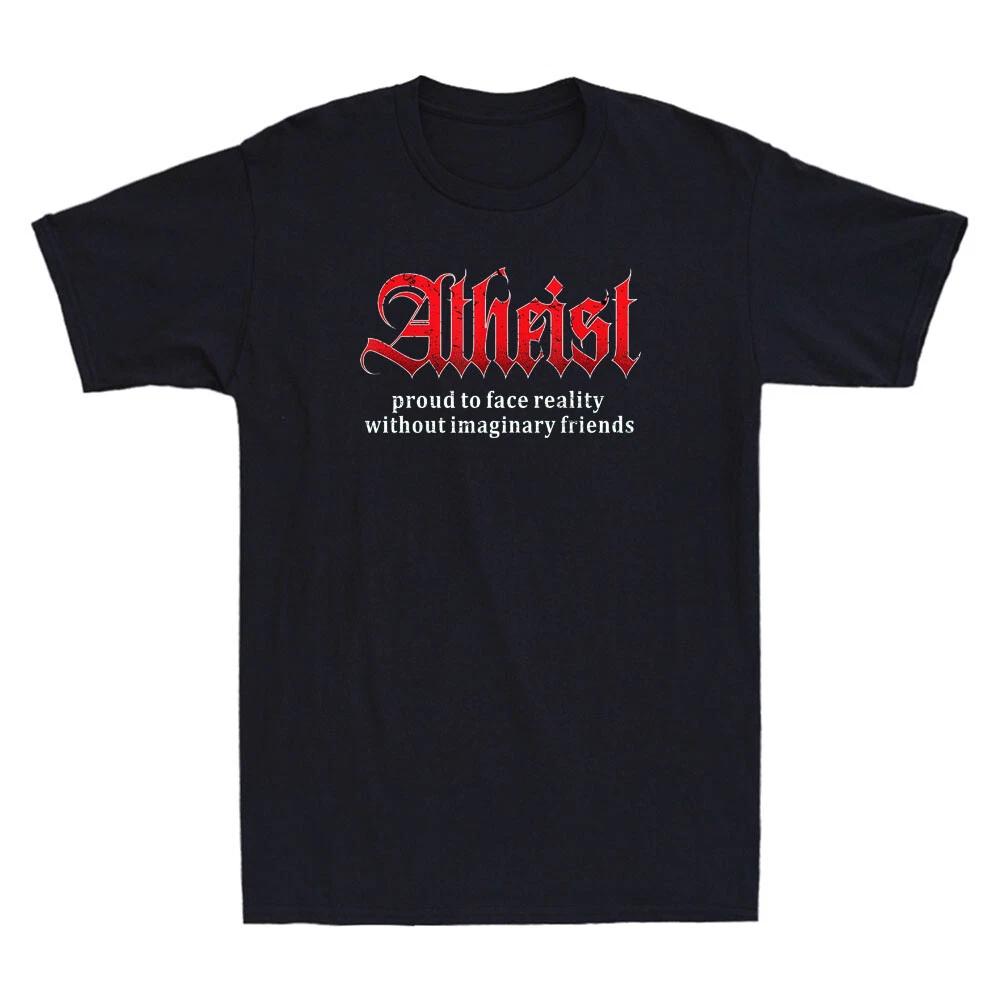 Proud Atheist Atheism Religion Science Agnostic Freethinker Retro Men s T-Shirt XXXL
