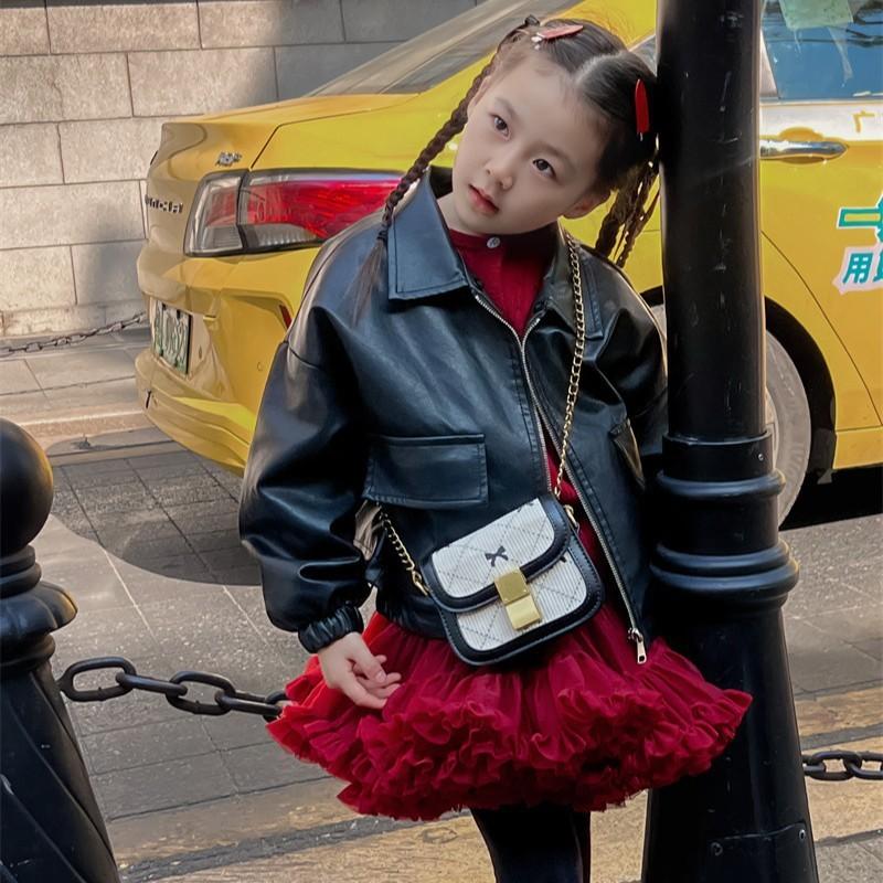 Leopard Children Print Shoulder Bag  Mini Chain Coin Purse Waterproof Durable