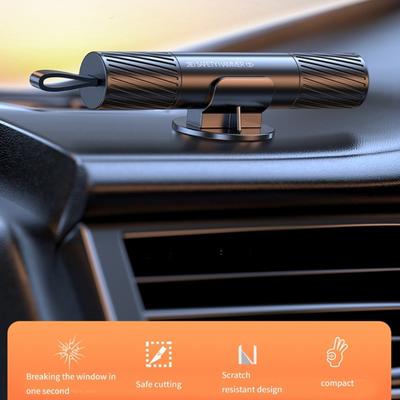 Quick Action Car Safety Hammer with Build In Seatbelt Cutter & Window Shattering Tip Multipurpose Car Escape Hammer