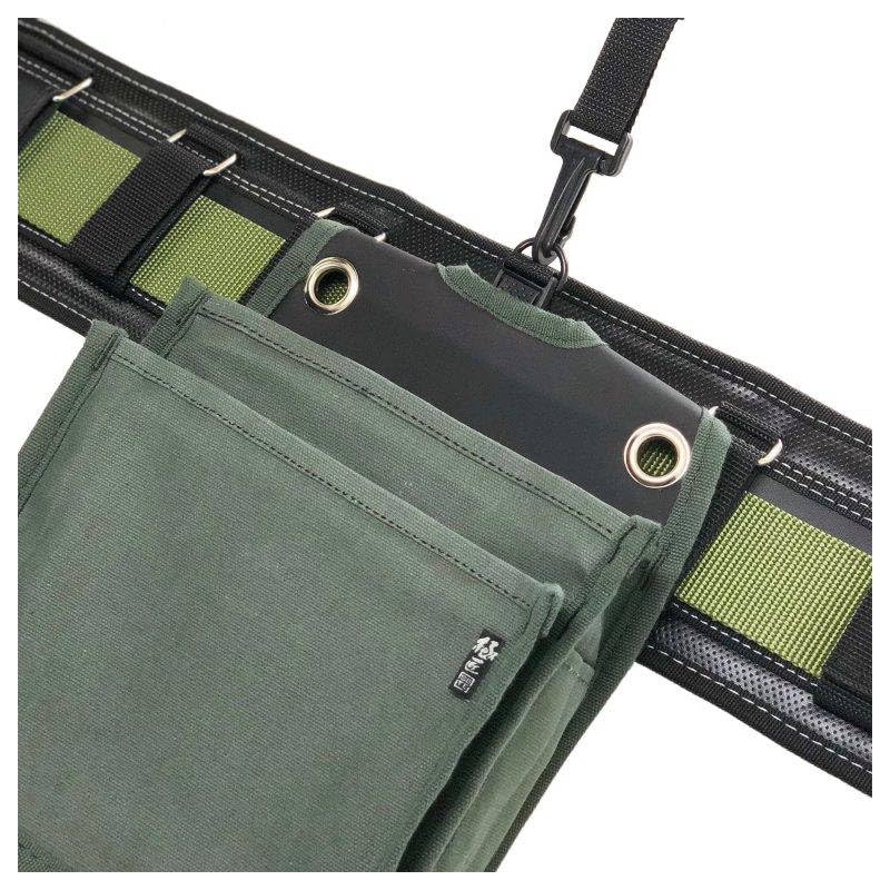 Best Tool Gokusho Small Canvas Waist Pouch, 2-Tier, CB-203NB, Navy