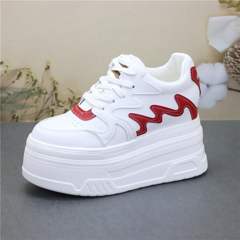 

Fashion 10CM Thick Soled Women s Vulcanize Shoes Retro Platform Ladies Leisure Sneakers 12CM High Wedges Chunky Female Footwear 34-39 34