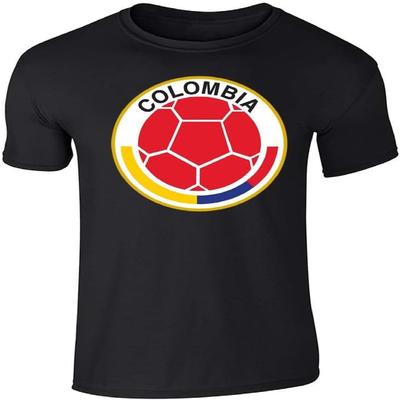 Pop Threads Colombia Futbol Soccer National Team Crest Graphic Tee T-Shirt for Men