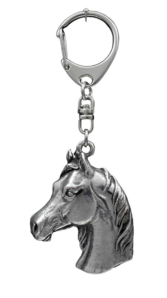 Australian Stock Horse - Silver-plated Key Ring, Handbag Decoration, Backpack Pendant by Art-Dog