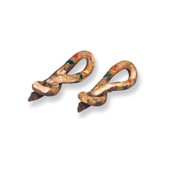 Kutani Ware Iwata-ya Pair Chopstick Rests, Himo Musubi (Knot), AP8-0403, Traditional Craft, Porcelain, Japan, Paper Box
