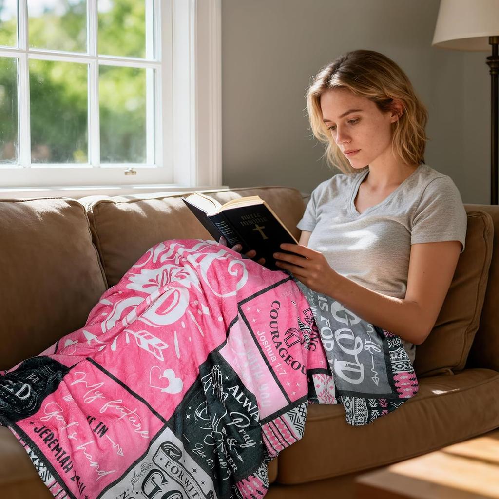 Christian Gifts for Women, I Am a Child of God Throw Blanket, pirational Religious Birthday Catholic Spiritual Baptism Confirmation Gifts for Girls