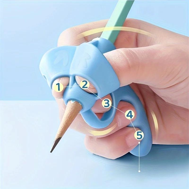 4pcs Grip Pen Corrector, Writing Posture Assistance Tool, Soft Rubber Grip Pen, Handwriting Assistance Correction Tool