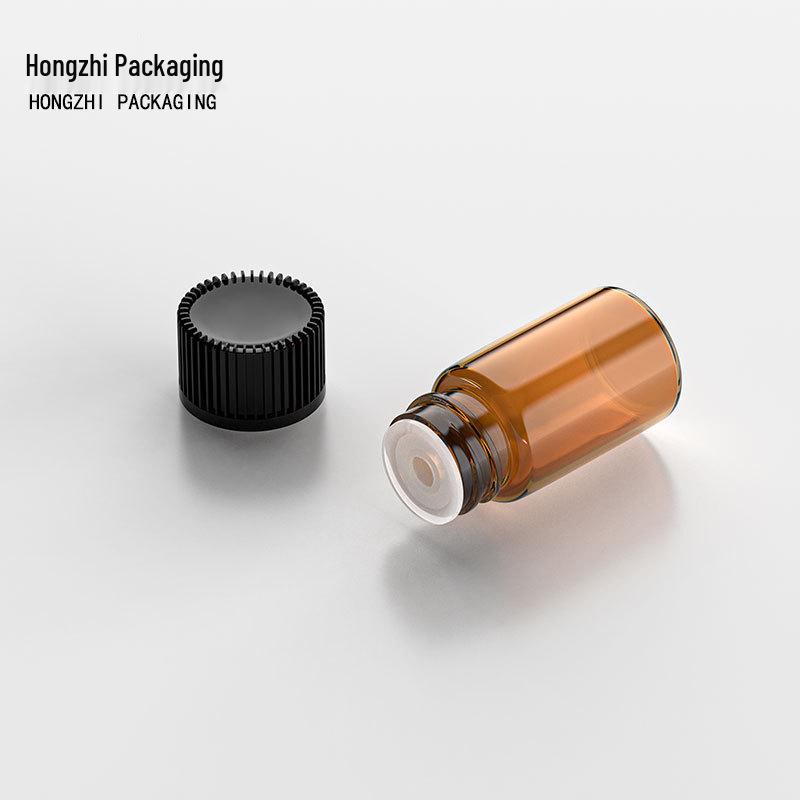 Amber Sample Bottles with Screw Caps, 1mL To 5mL - Essential Oil Decanting and Trial Size Glass Containers