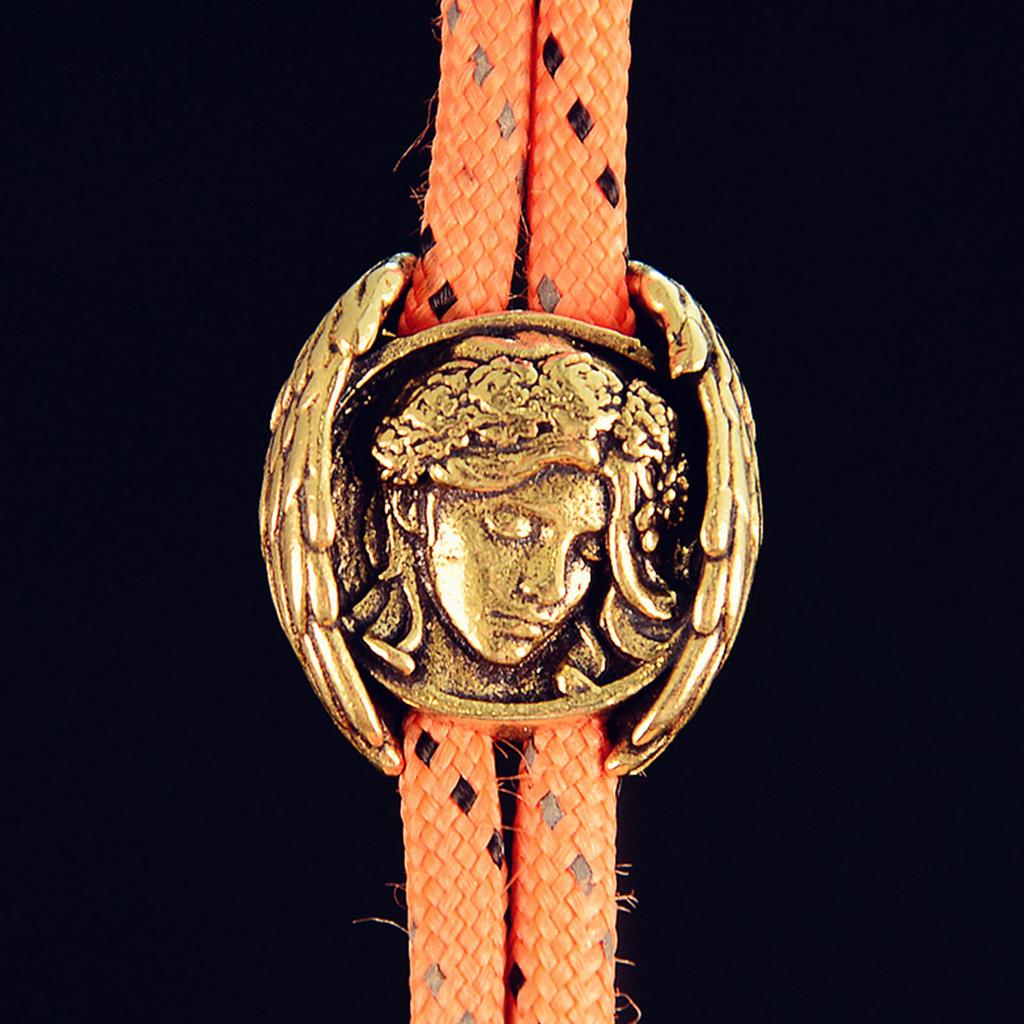 Decorative Goddess Pendant Paracord Lanyard Charm Copper Metal Decorative Keyring Bead Accessories for Tactical Gear