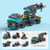 6-in-1 Micron Particle Fire Brigade Police Military Tank Building Block Children's Toy Assembly Children's Puzzle Toy