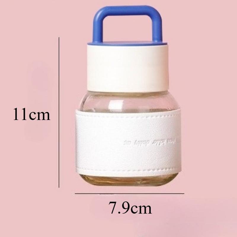 

Мини Ручная Стеклянная Бутылка для Воды Офисная Чашка для Кофе Молока Портативная Уличная Игровая Чашка для Воды Оборудована Изолированным Кожаным Чехлом