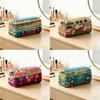 Multi Functional Plush Makeup Organizer With Zipper Closure For Home Use Storage