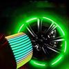 20/100PCs Reflective Wheel Hub Stickers Safety Warning Strips Suitable For Motorcycles And Bicycles Auto Exterior Accessories