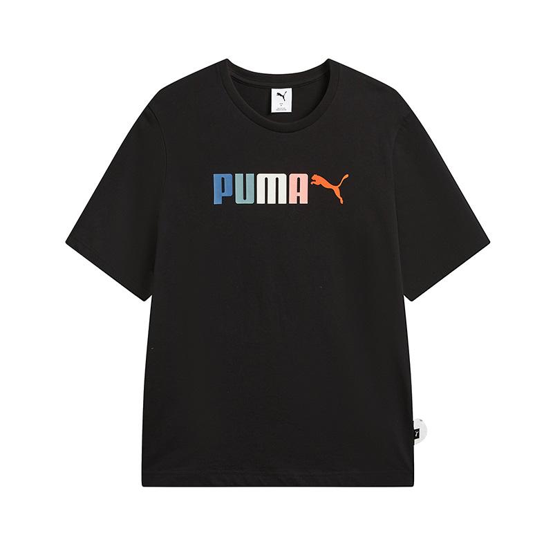 Puma Knitted Round Neck Pullover Simple Comfortable Short Sleeve T-Shirt Unisex Tops 692487-01 XS