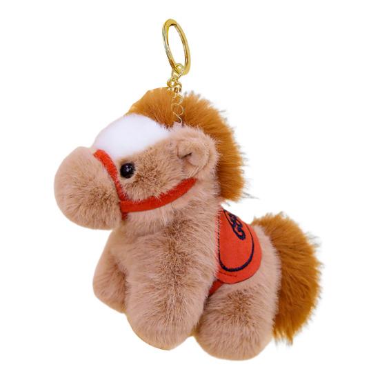 Realistic Pony Plush Keychain 2026 Year of The Horse Plush Keyring Cute Pony Doll Soft Stuffed Animal Birthday Gifts for Kids
