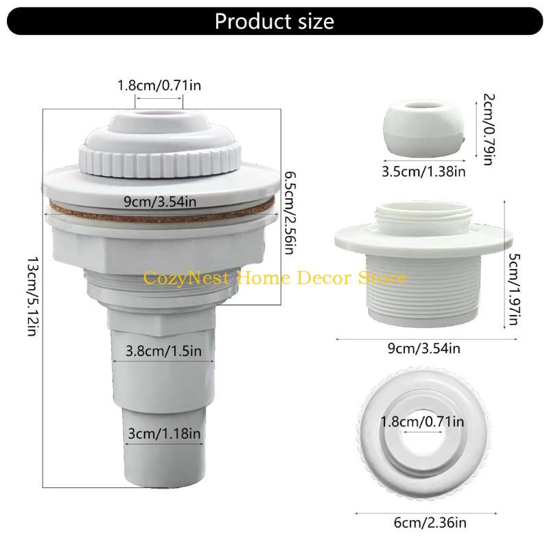 92MF Pool Return Nozzle Easy Installs & Adjustable Jets Pool Wall Return Jets Nozzle Set
