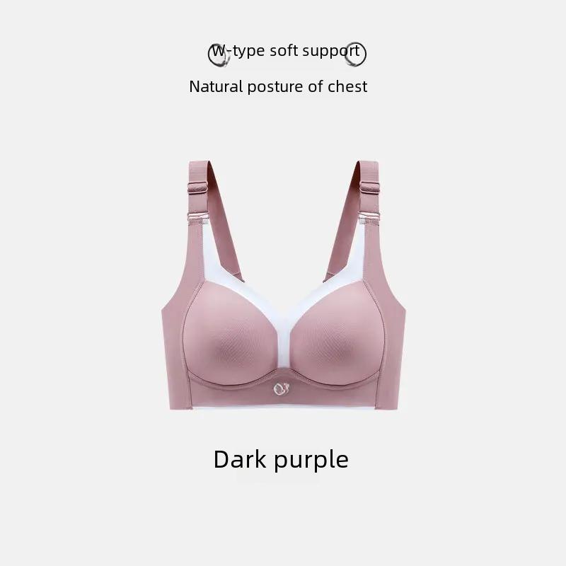 Seamless Full Cup Adjustable Bras Women's Gathered Push Up Anti-sagging Bra Lingerie Auxiliary Breast Pad