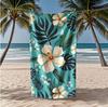Hawaiian Floral Beach Towel, Large Microfiber Sand Free Quick Dry Towel for Summer Vacation Towels Bathroom Bath Towel Bt21