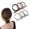 Natunofu Hair Stylish Hair Ties for Adults with Metal Hair Stylish Hair Ties with Cute Korean Solid Elegant Set of 6 Stylish and Simple for Adults