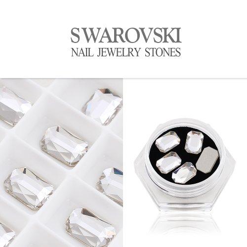 

Emerald Cut Crystal Nail Art Fancy Stone 5pcs DSJAF-2602-CR