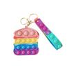 Senzorické hračky Push Bubble Peněženka Dětská taška Silikonová peněženka na mince