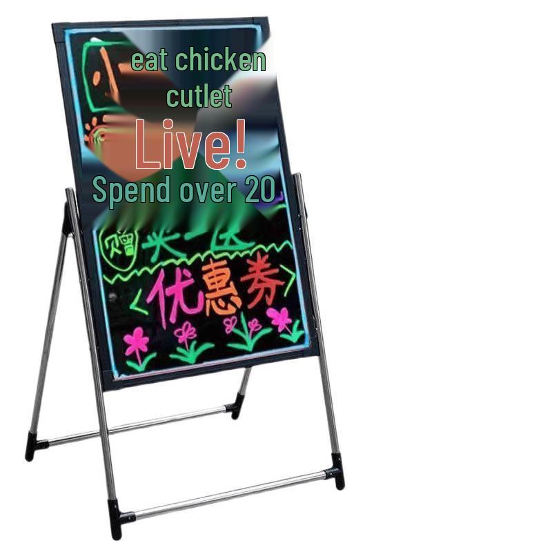 Luminous Market Stall Fluorescent Advertising Blackboard