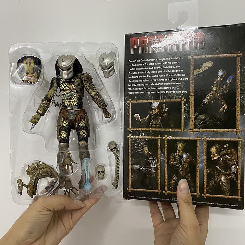 NECA Alien Caçador da Selva Predador Figura de Ação Modelo Brinquedo Estante Brinquedos Coleção Boneca