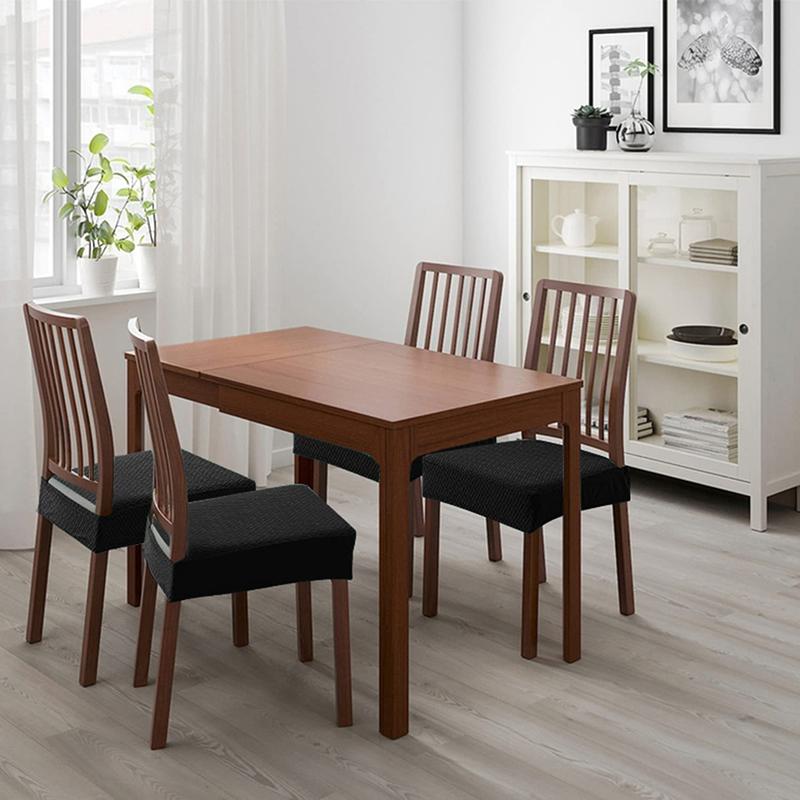 Stretch-Stuhlsitzbezüge aus Jacquard für Esszimmer, abnehmbar, waschbar, staubdicht, Stuhlsitzkissenschutz, Schonbezüge