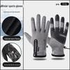 Men's Windproof Waterproof Touchscreen Winter Sports Gloves - Fingerless for Fishing & Cycling
