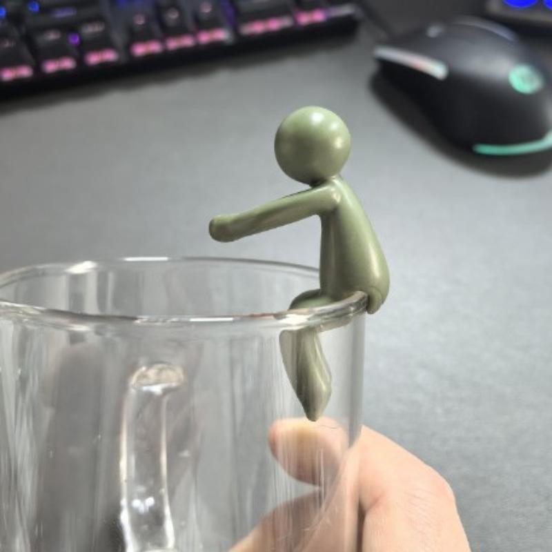 Support pour plantes Buddy – Clip de support pour plantes en plastique créatif et adorable pour hydroponie, support pour bord de tasse et support pour plantes décoratif